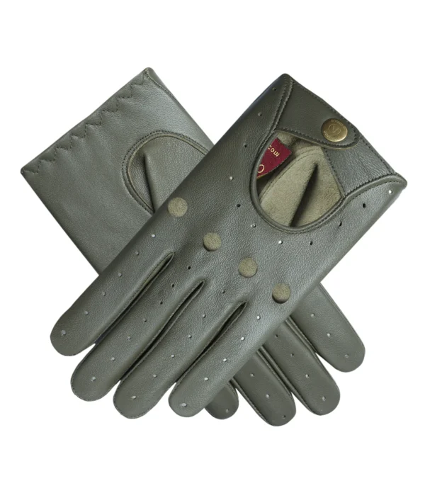 Richmond Men's Unlined Green Leather Driving Gloves