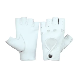 white-fingerless-driving-gloves